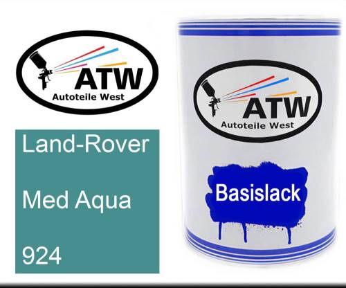 Land-Rover, Med Aqua, 924: 500ml Lackdose, von ATW Autoteile West.